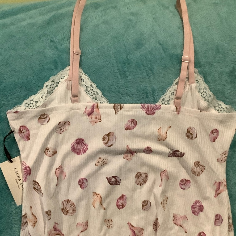 Laura Ashley Womens Pink Seashells Nightgown NWT Size Medium - Picture 11 of 16